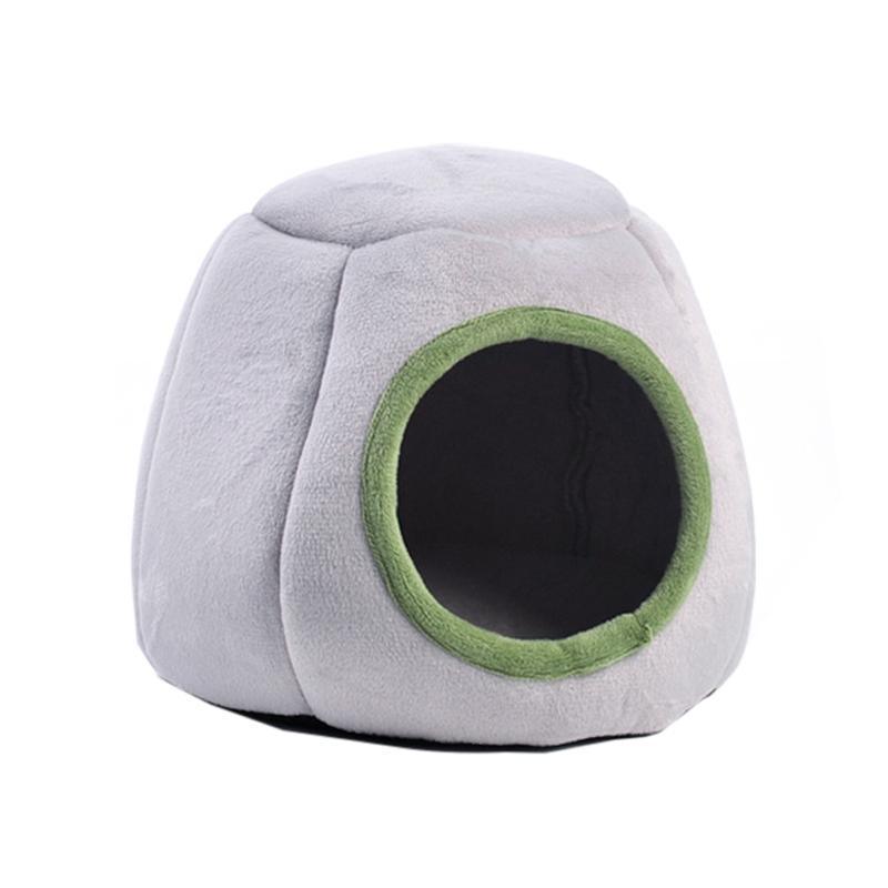 Soft Small Animal Guinea Pig Cozy Warm Pet Tent Hamster House Hideout Cave Bed - Green-Stump