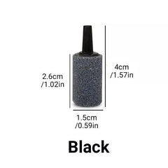 10Pcs Air Stone Aerator Diffusers for Aquarium Oxygen Bubbles - Black