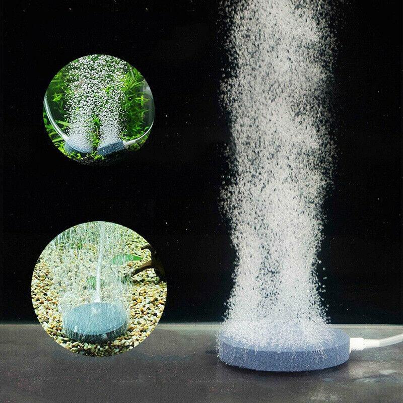 Round Air Stone Disk Bubble Diffuser Airstone Hydroponics Aquarium Fish Tank - 6cm