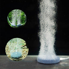 Round Air Stone Disk Bubble Diffuser Airstone Hydroponics Aquarium Fish Tank - 6cm