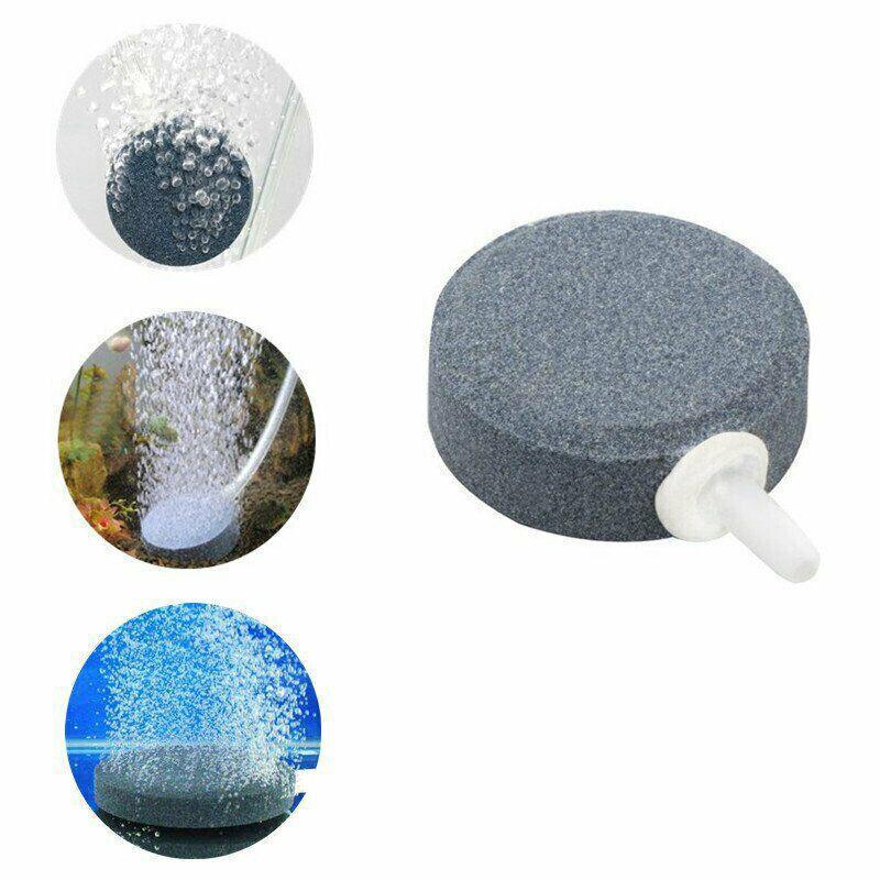 Round Air Stone Disk Bubble Diffuser Airstone Hydroponics Aquarium Fish Tank - 8cm