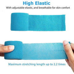 12× Multi-Size Self-Adhesive Cohesive Pet Bandage Wraps - 12PCS(10CM*4.5M)