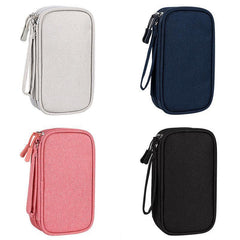 Electronic Accessories Cable Bag Organizer Travel Pouch Storage Cases Charger - Pink