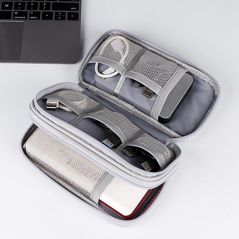 Electronic Accessories Cable Bag Organizer Travel Pouch Storage Cases Charger - Pink