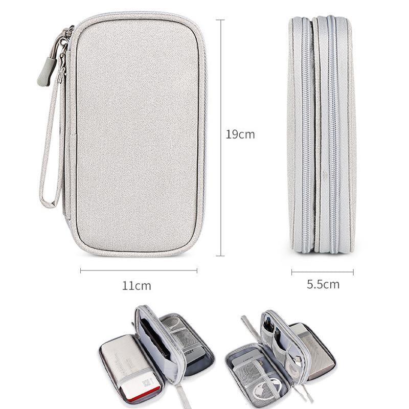 Electronic Accessories Cable Bag Organizer Travel Pouch Storage Cases Charger - Pink