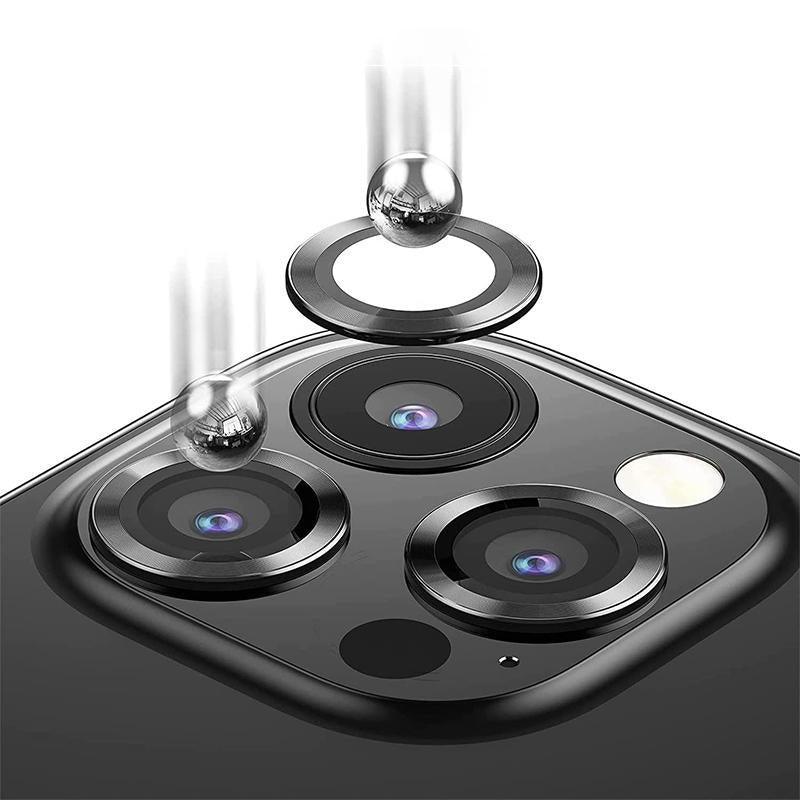 For iPhone 14/14 Plus Metal Camera Lens Glass Screen Protector - Grey