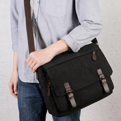 Canvas Messenger Shoulder Bag Large Capacity Crossbody Travel Work Handbag