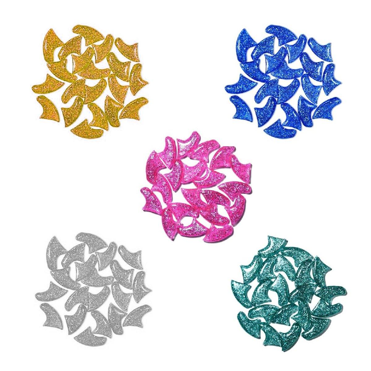 100PCS Anti Scratch Paw Covers for Cats and Kittens Nail Protector Soft Paw - Flat-L