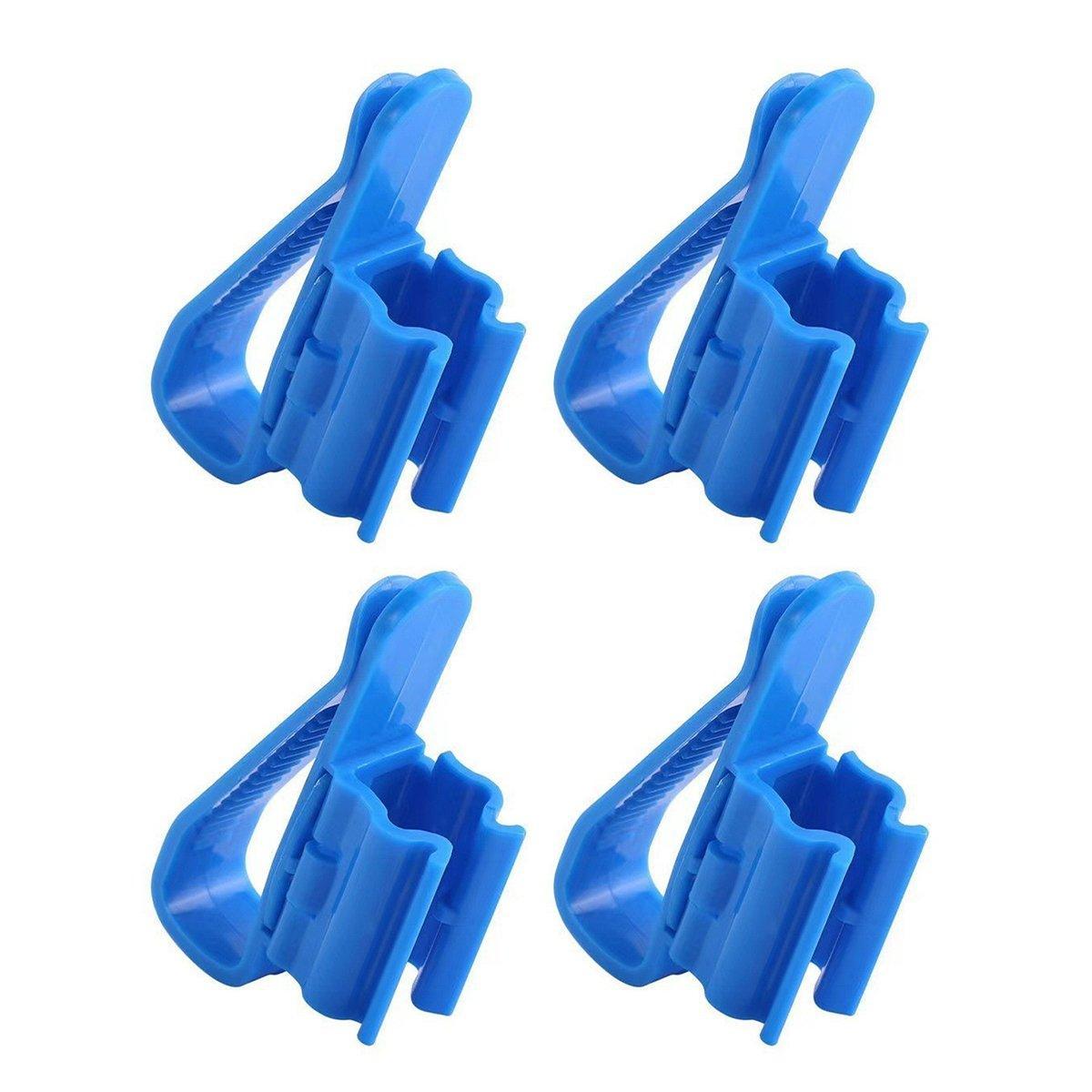 2/4/6PCS Aquarium Fish Tank Filtration Clip Water Tube Hose Clamp Holder Set - Black-2PCS