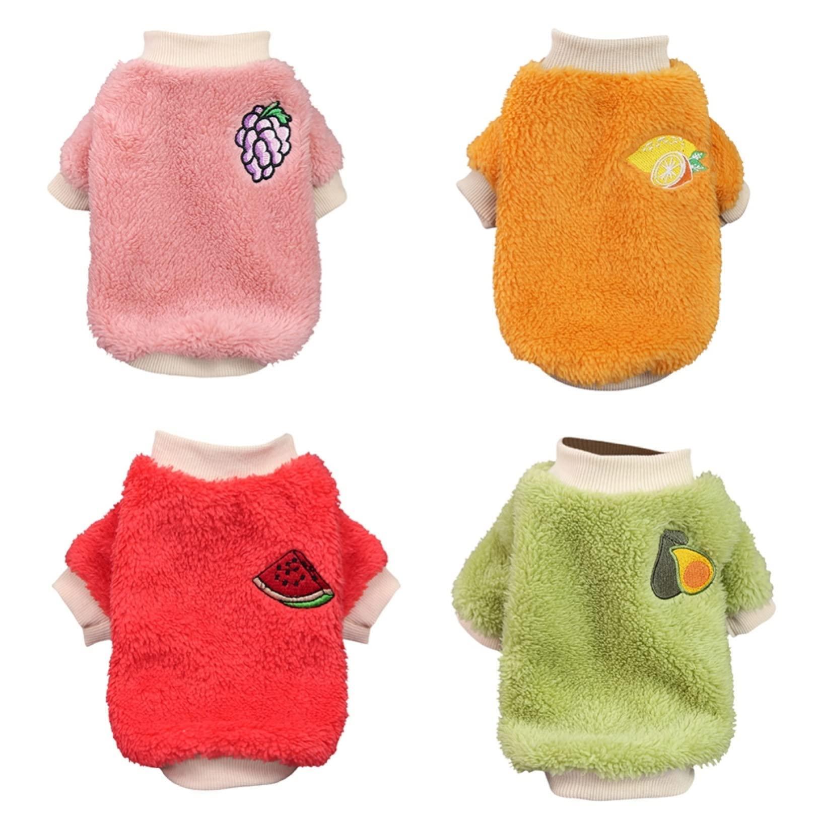 XL Puppy Pet Dog Fleece Warm Jumper Sweater Coat Small Yorkie Chihuahua Cat Clothes - Green