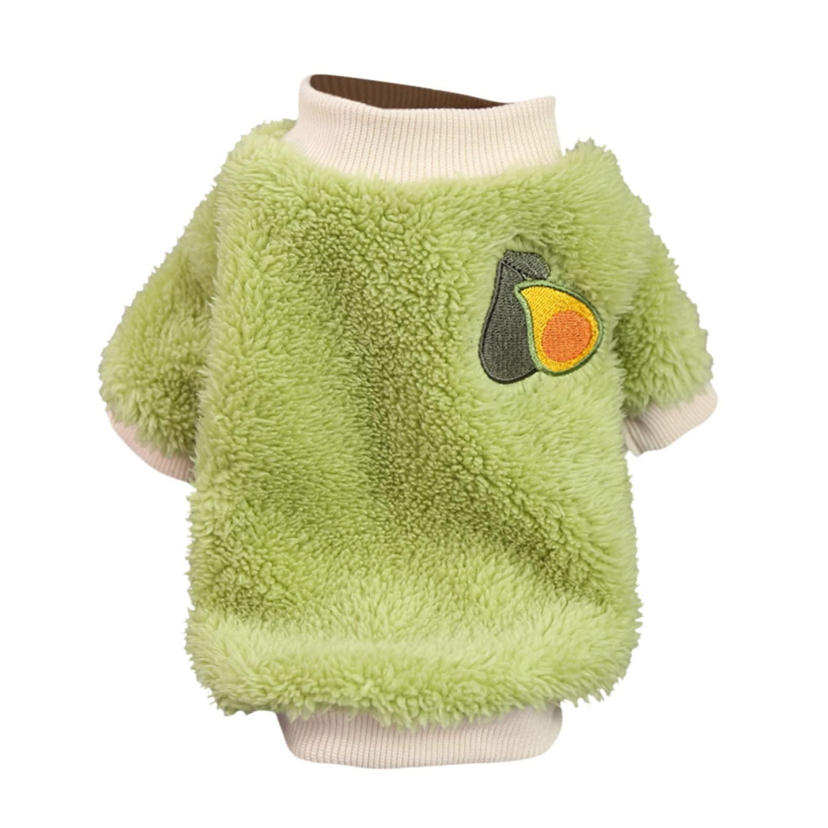 XL Puppy Pet Dog Fleece Warm Jumper Sweater Coat Small Yorkie Chihuahua Cat Clothes - Green