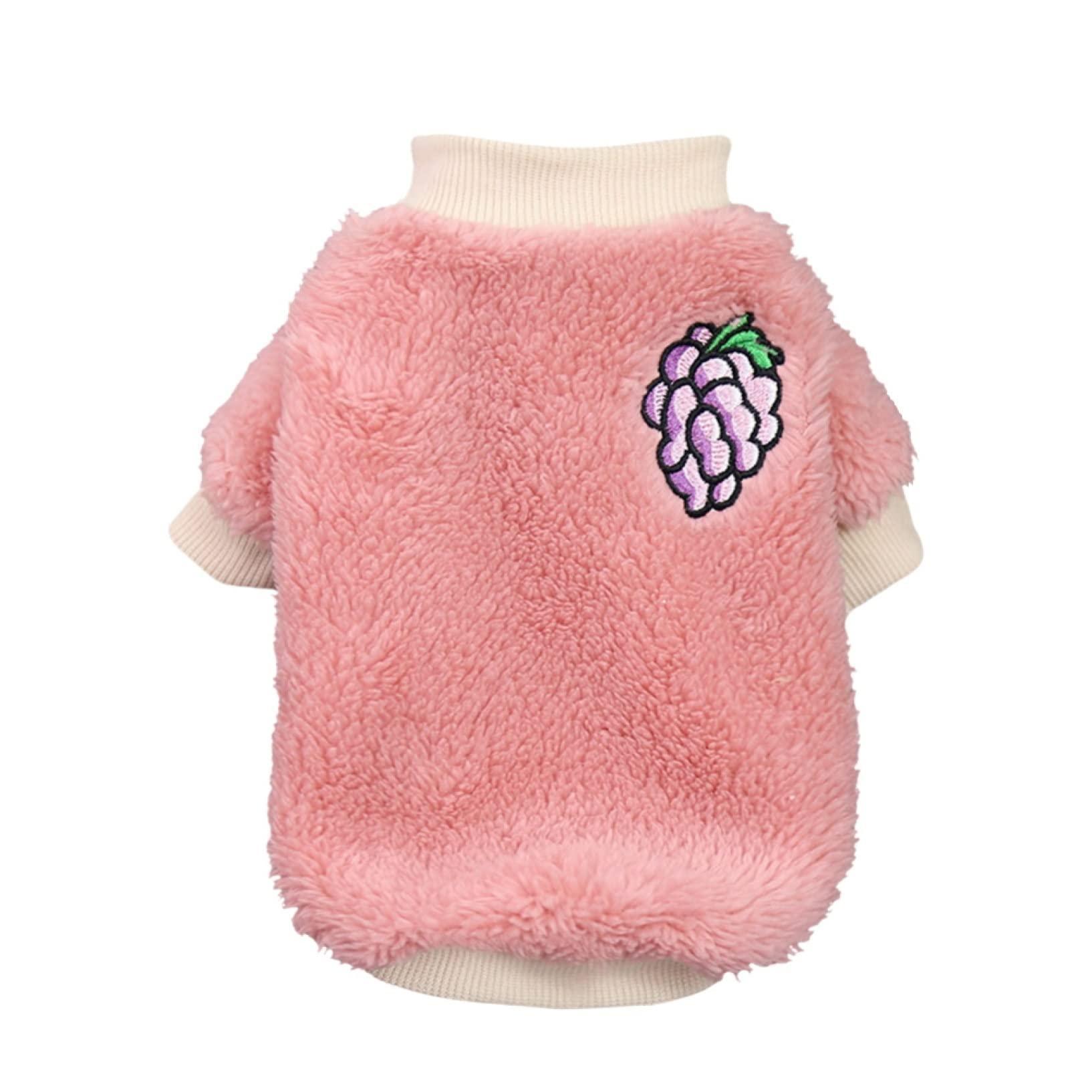 XL Puppy Pet Dog Fleece Warm Jumper Sweater Coat Small Yorkie Chihuahua Cat Clothes - Orange