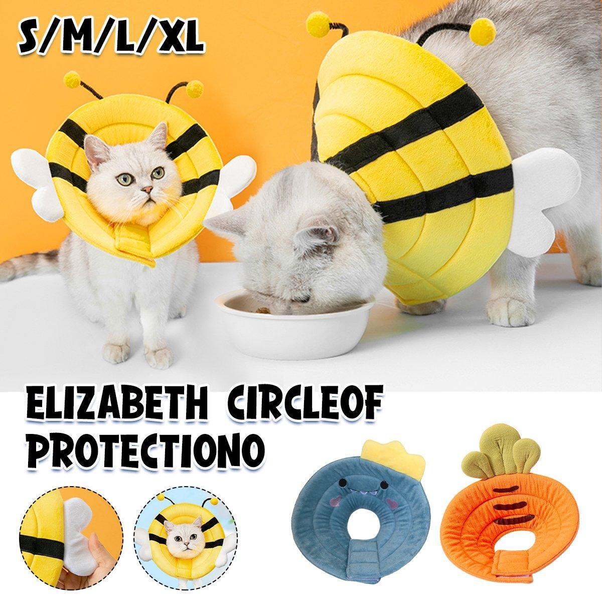 Elizabeth Circle Cat Sterilization Collar Anti-Licking Pet Scarf for Cat and Dog - Dinosaur-S