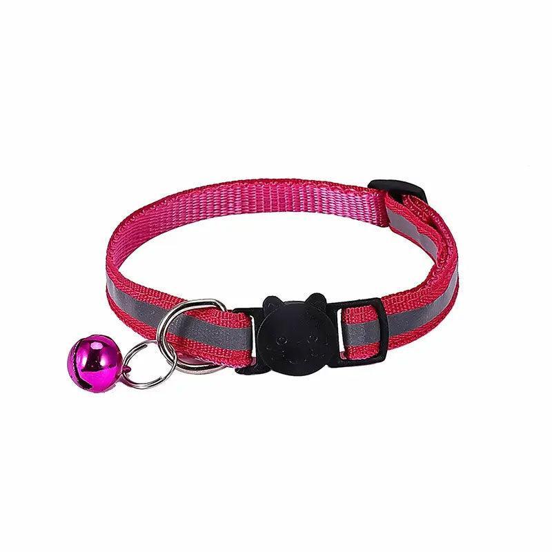 Reflective Cat Collar with Breakaway Buckle and Bell Adjustable for Small Pet Use - Apple Green