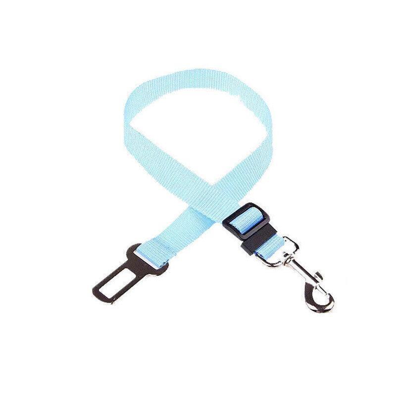 Adjustable Pet Harness Lead for Car Travel with Clip Attachment Nylon Restraint Strap - Black