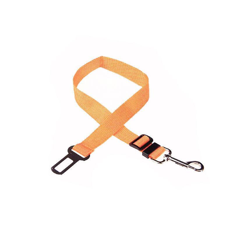 Adjustable Pet Harness Lead for Car Travel with Clip Attachment Nylon Restraint Strap - Black