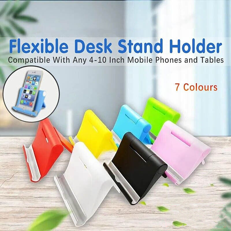 Desk Stand Holder for Mobile Phone Tablet iPad iPhone Samsung Universal Mount - Black