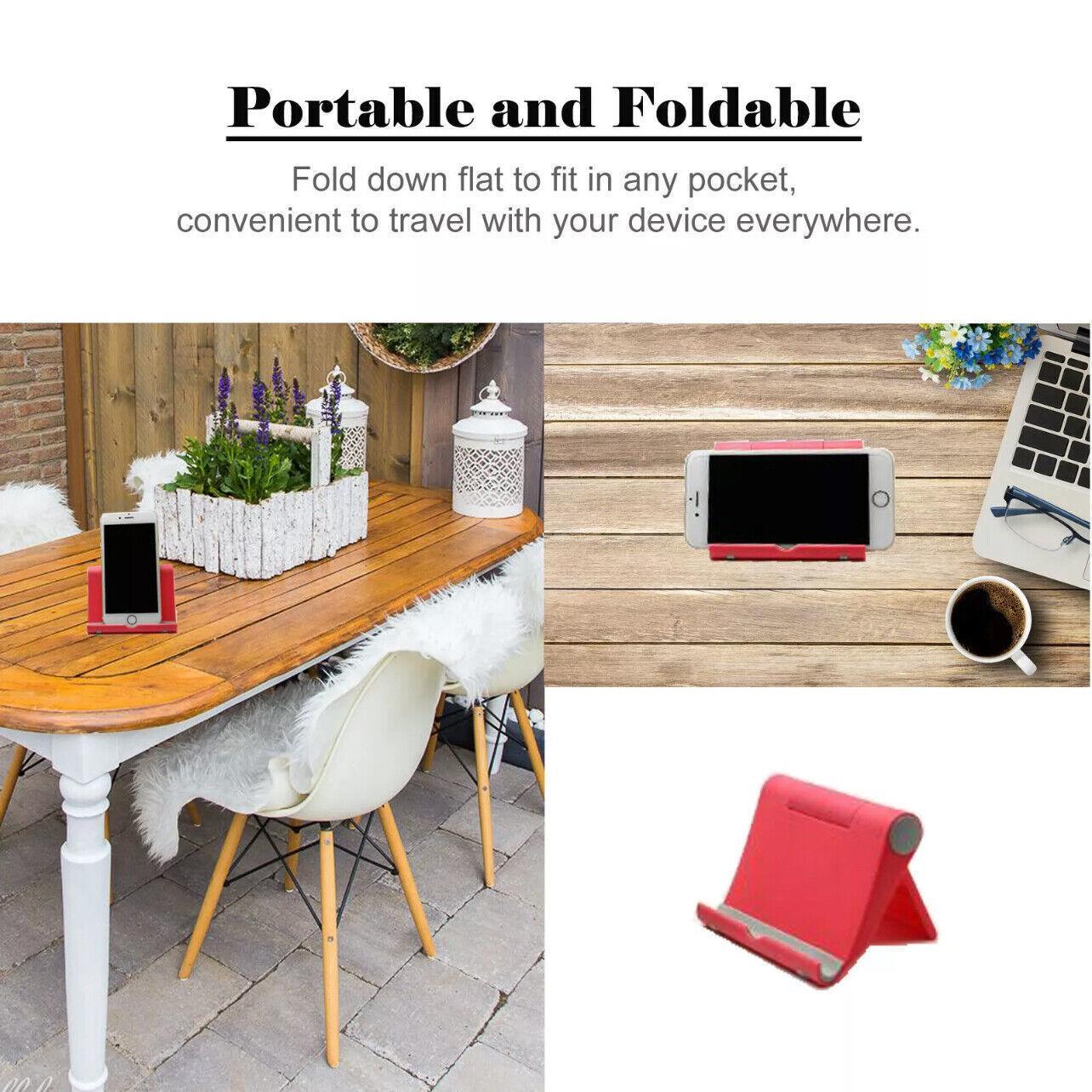 Desk Stand Holder for Mobile Phone Tablet iPad iPhone Samsung Universal Mount - Black