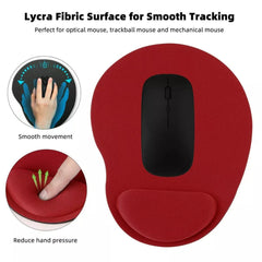 Comfort Mouse Pad with Built In Wrist Support Non Slip Ergonomic Mice Mat - Blue