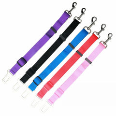 Adjustable Pet Harness Lead for Car Travel with Clip Attachment Nylon Restraint Strap - Dark Blue