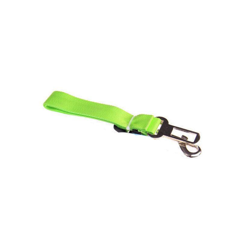 Adjustable Pet Harness Lead for Car Travel with Clip Attachment Nylon Restraint Strap - Orange