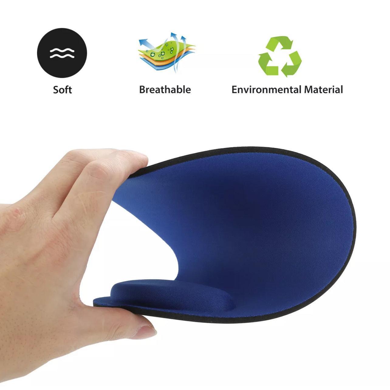 Comfort Mouse Pad with Built In Wrist Support Non Slip Ergonomic Mice Mat - Pink