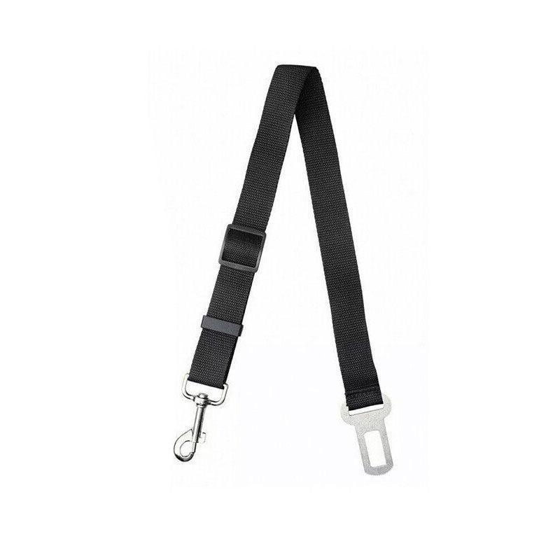 Adjustable Pet Harness Lead for Car Travel with Clip Attachment Nylon Restraint Strap - Yellow