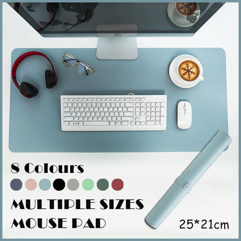 Leather Mouse Pad Gaming Waterproof Desk Mat 25 x 21cm Anti Slip - Dark Green