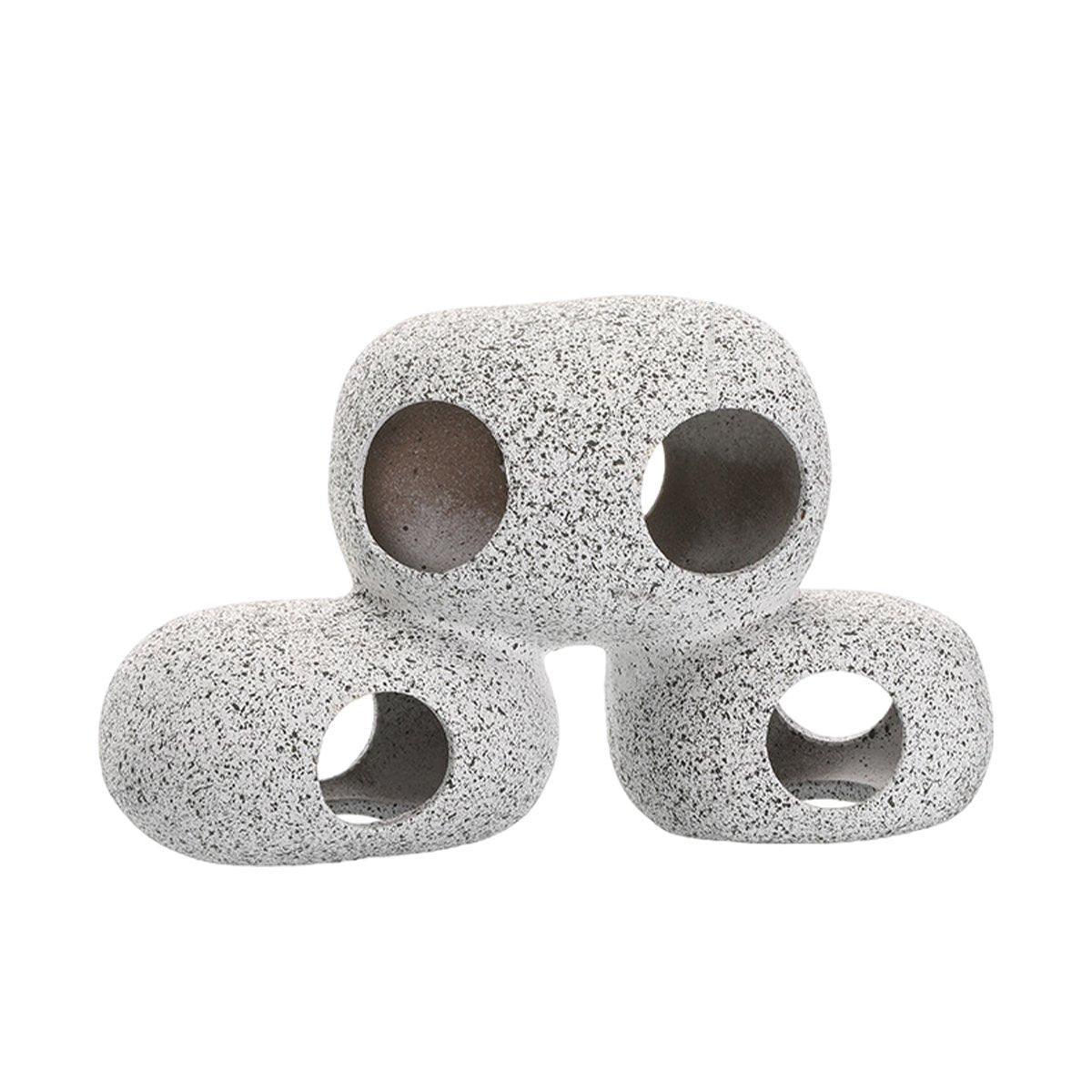 Clay Pot Aquarium Decoration Shrimp House Cichlid Breeding Tank Fish Nest - Double Hole