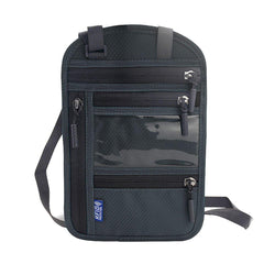 Multi-Functional Travel Passport Document Bag Protective Case Cover Holder - Black