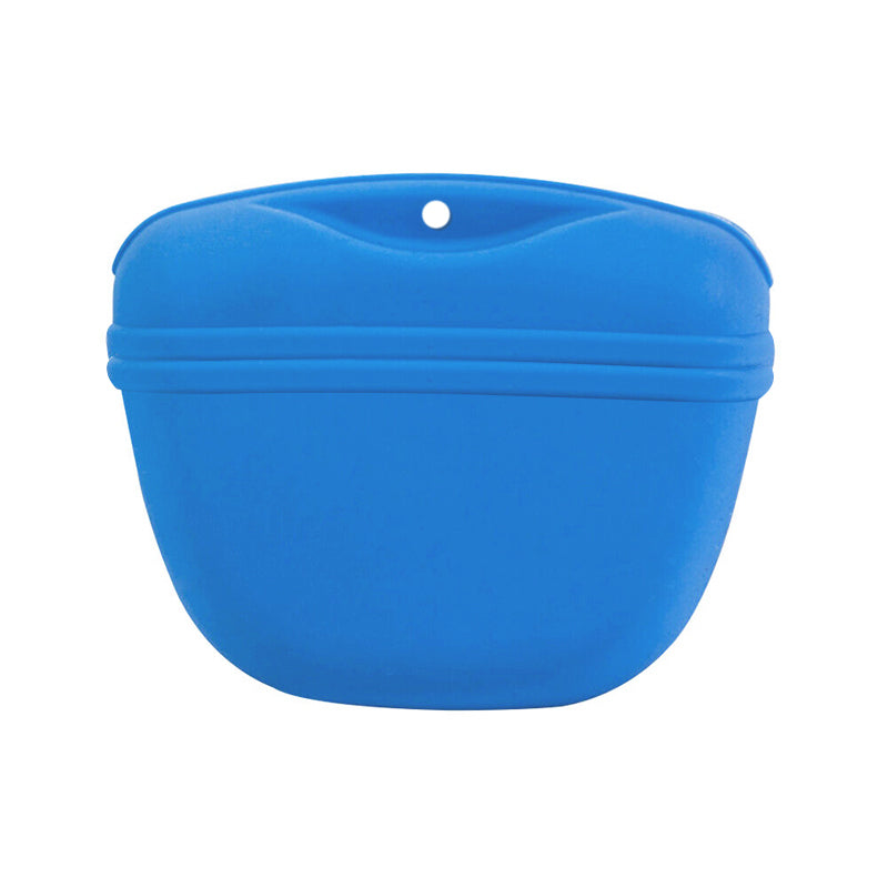 Dog Training Treat Bag Silicone Pet Pouch with Clip Waist Belt Snack Holder - Green