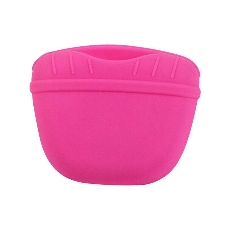 Dog Training Treat Bag Silicone Pet Pouch with Clip Waist Belt Snack Holder - Green