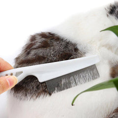 1PC Small Fine Toothed Flea Flee Metal Nit Head Hair Lice Comb with Handle - White