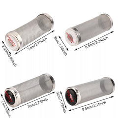 4x Stainless Steel Shrimp Filter Guard Aquarium Intake Protector Fish Safe Mesh - Black-4PCS (12mm)
