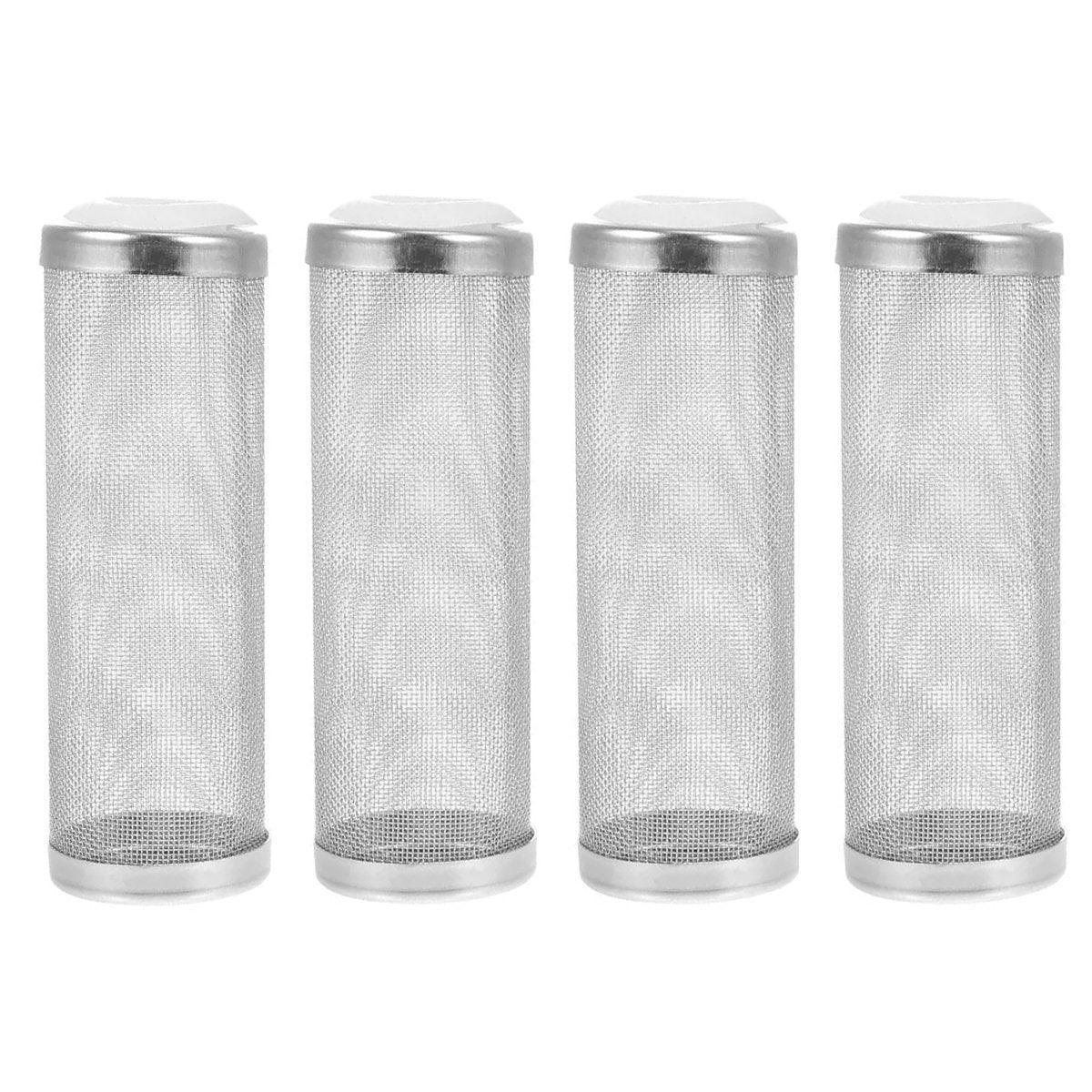 4x Stainless Steel Shrimp Filter Guard Aquarium Intake Protector Fish Safe Mesh - Black-4PCS (12mm)