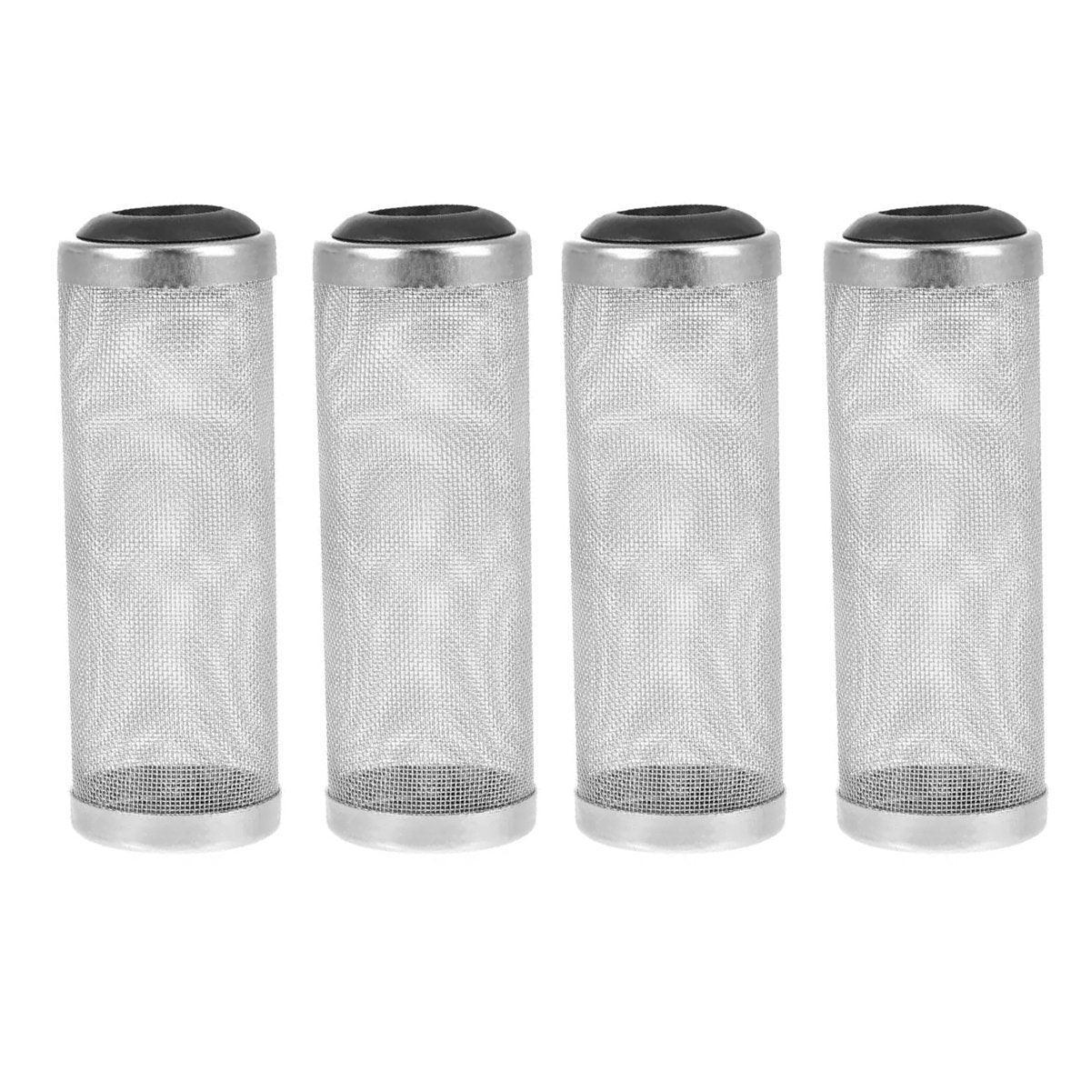 4x Stainless Steel Shrimp Filter Guard Aquarium Intake Protector Fish Safe Mesh - Black-4PCS (12mm)