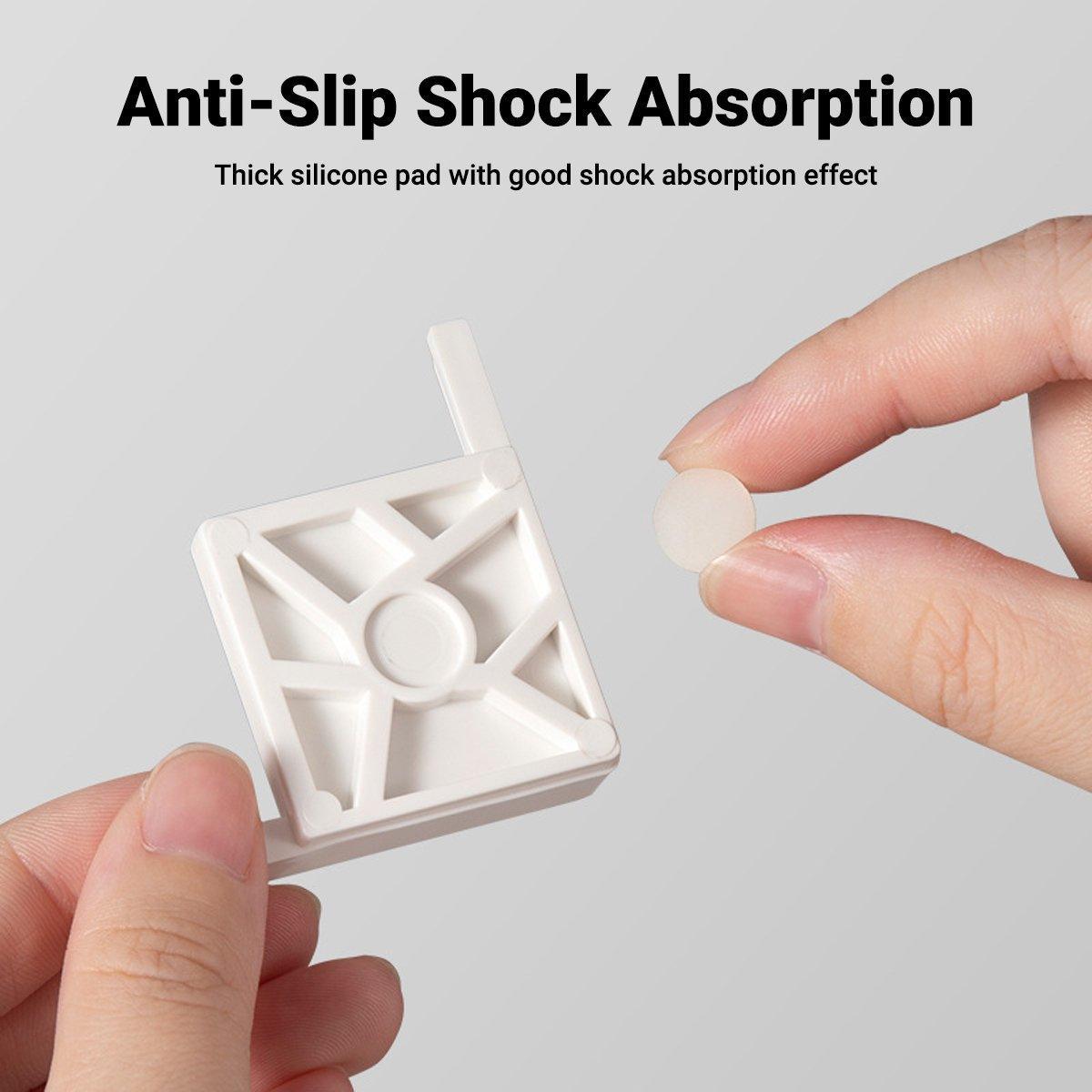 5pcs Plastic Fish Tank Base Bracket Corner Guard Stand Holder for Aquarium Tanks - White-S