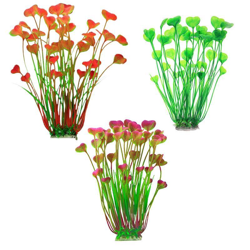 Aquarium 40cm Artificial Simulation Water Plants Fish Tank Plant Grass Decor - Green