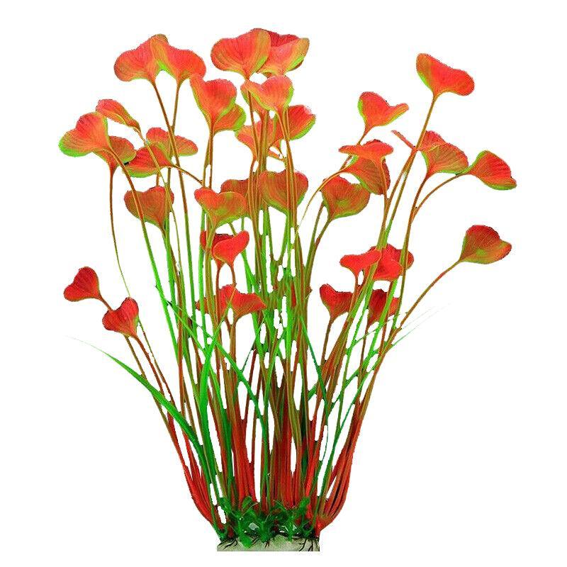 Aquarium 40cm Artificial Simulation Water Plants Fish Tank Plant Grass Decor - Green