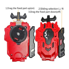 B-88 Beylauncher Beyblade String Launcher Ripper Red Blue Black - Black