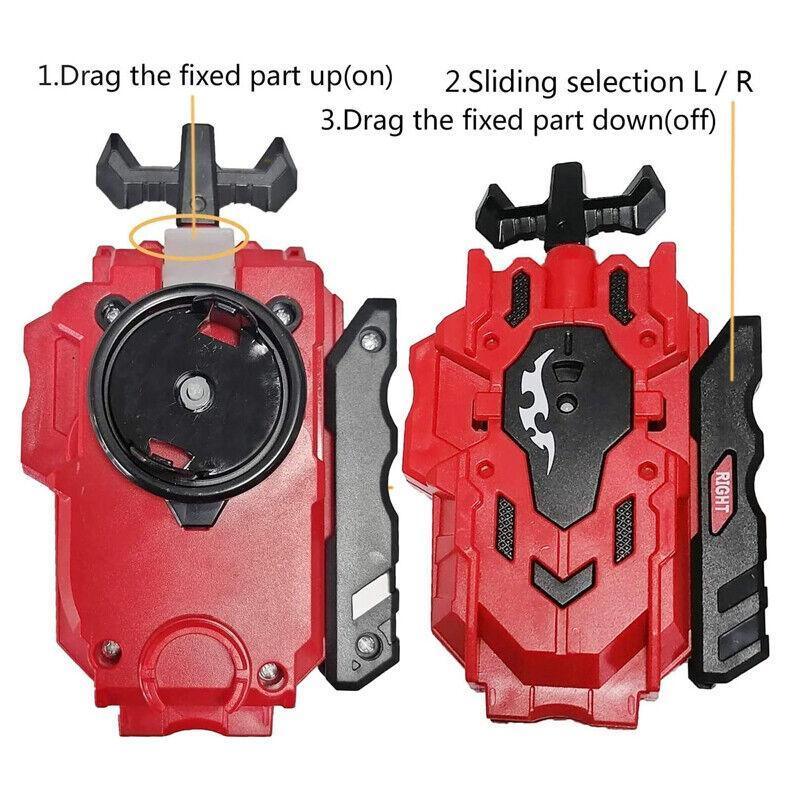 B-88 Beylauncher Beyblade String Launcher Ripper Red Blue Black - Black