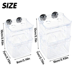 Guppy Breeding Aquarium Fish Tank Hatchery Isolation Breeder Rearing Box - L-13*10*7cm