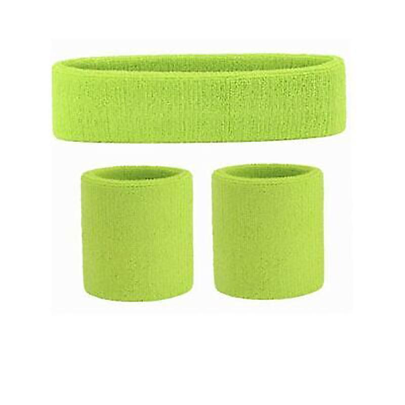 Wristbands Headband Sweatbands Sweat Band For Sport Tennis Badminton Yoga Cotton - Orange