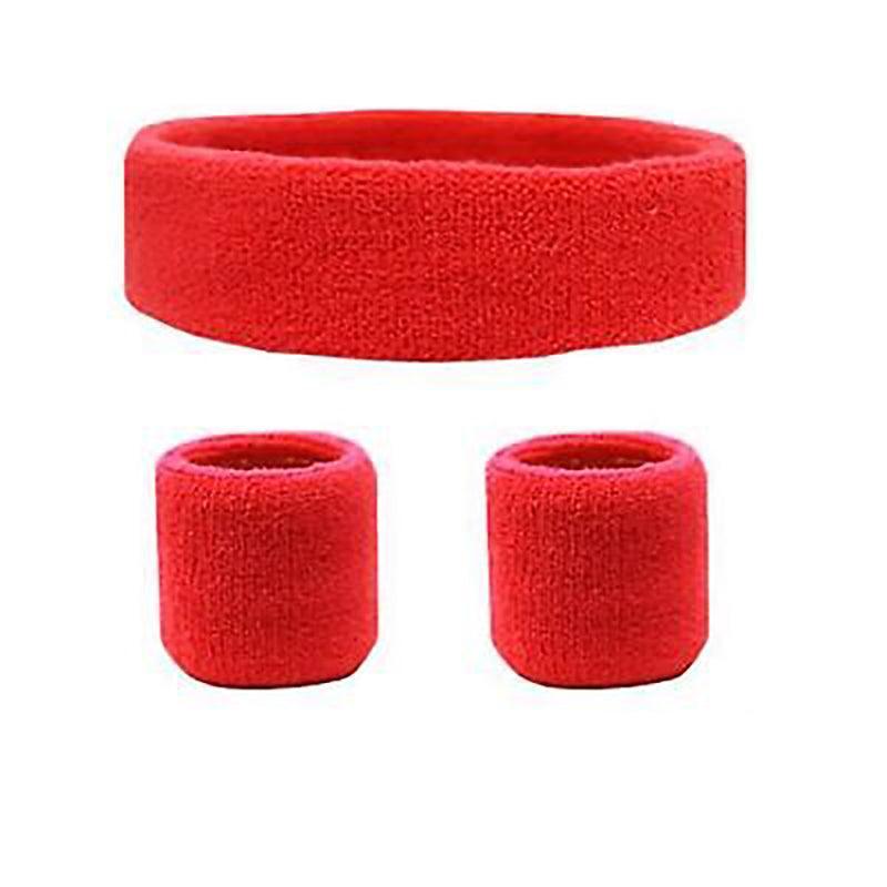 Wristbands Headband Sweatbands Sweat Band For Sport Tennis Badminton Yoga Cotton - Teal