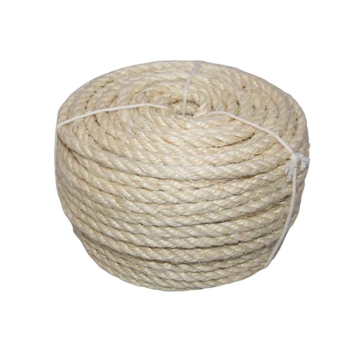 Vintage Burlap Rope Woven DIY Cat Climbing Scratch Rope 6-8mm Home Decoration - 6mm x 15m