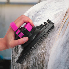 Horse Bath Brush Grooming Massage Comb Soft Bristle Cleaning Tool For Equine Use