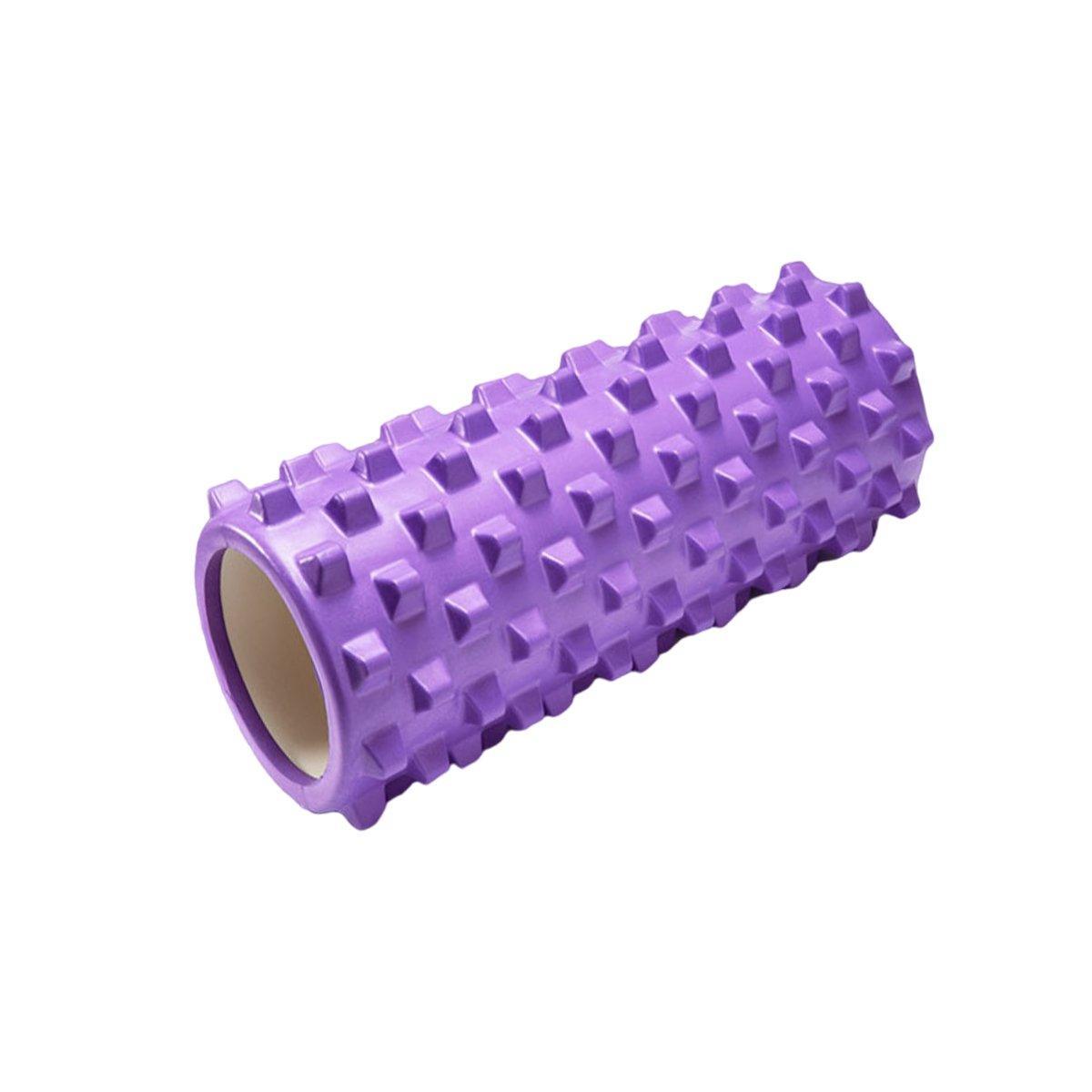 High Density EVA Foam Roller Yoga Massage Stick for Fitness - Crescent Style Purple-33cm