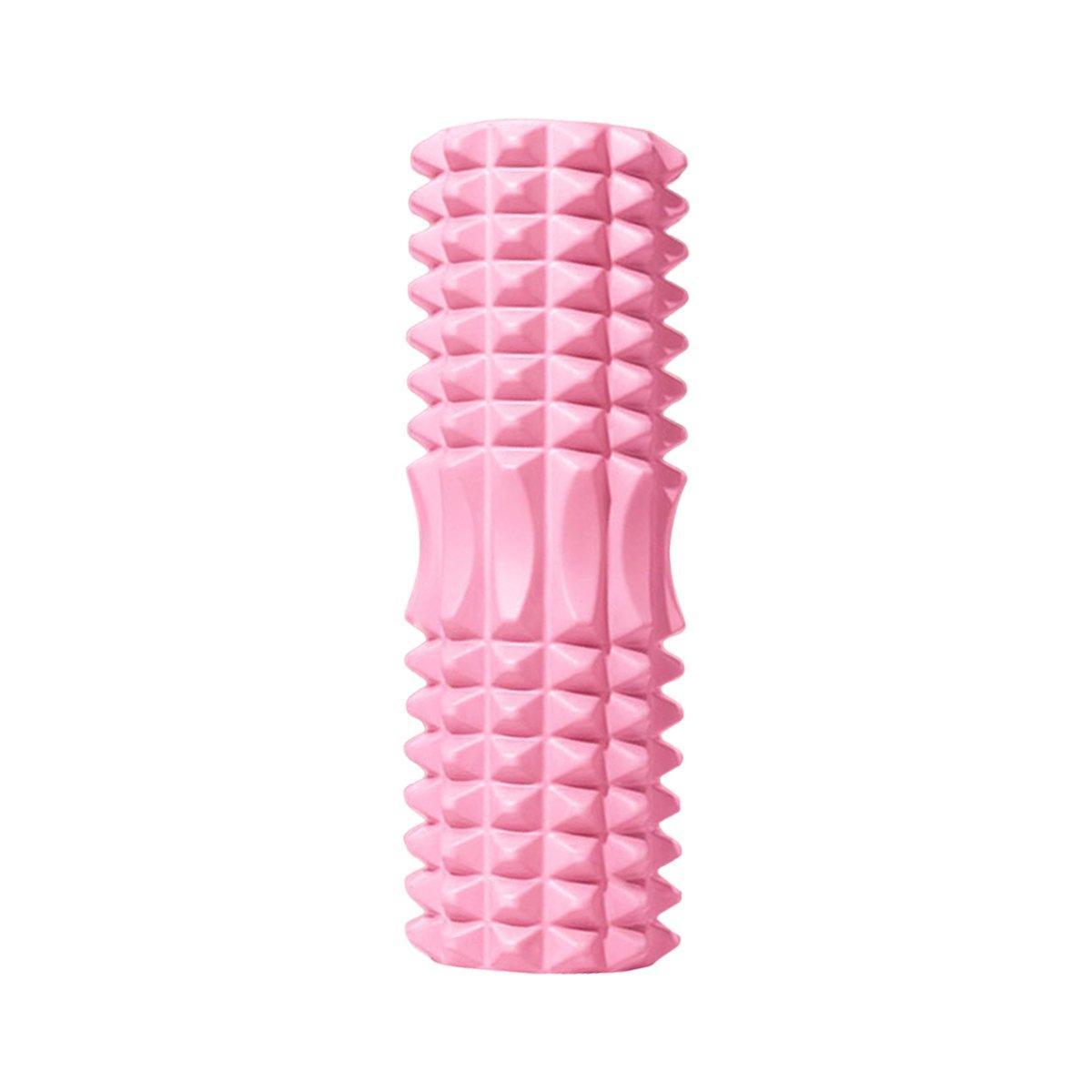 High Density EVA Foam Roller Yoga Massage Stick for Fitness - Crescent Style Pink-45cm