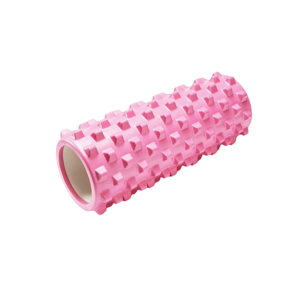 High Density EVA Foam Roller Yoga Massage Stick for Fitness - Crescent Style Pink-45cm