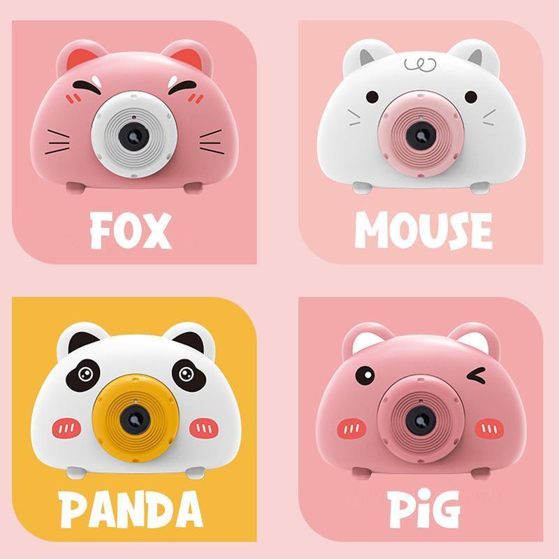 Acousto Optic Bubble Machine Camera Animal-Shaped With Light Music Toy Gift - Frog